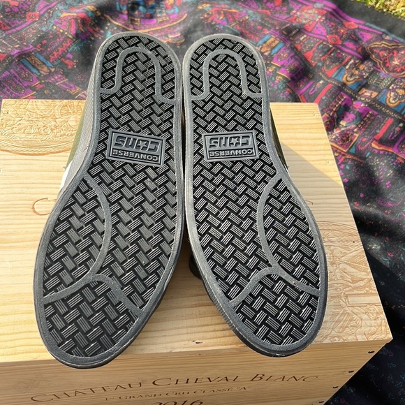 NWOB Converse Suede Army Green Skate Shoes - Men’s Size 9.5 - Picture 6 of 10